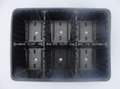 Мини-кассета рассадная д/парн. 6 ячеек 182х134х60мм, толщина 0,4 мм *600