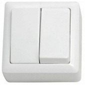Выключатель "Хит" 2- клавишный наружн/устан белый (ВА56-232-б) Шнайдер Электрик