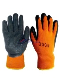 Перчатки утепленные с латексным обливом #300 с черными пальцами до -10С*12 (В) Гермес