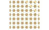 Скатерть ПВХ 110х132см,"Ар-деко" Снежинки золотая,7197-010-2-gold/ Вилина (873839)