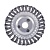 Щетка  метал. для болгарки  (УШМ) "ЕРМАК" 150мм/М22 (крученая тарелка) (656-051) 