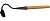 Мотыжка радиусная с тулейкой, с дерев. ручкой 65*115*580 мм GRINDA (421520) (БР)