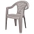 Кресло со спинкой и подлокот., серо-коричневый (Эльф-пласт)