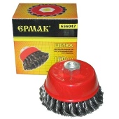 Щетка  метал. для болгарки (УШМ) "ЕРМАК"100мм/М14 (крученая чашка) (656-047) УТС